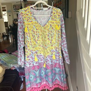 Floral long sleeve summer dress
